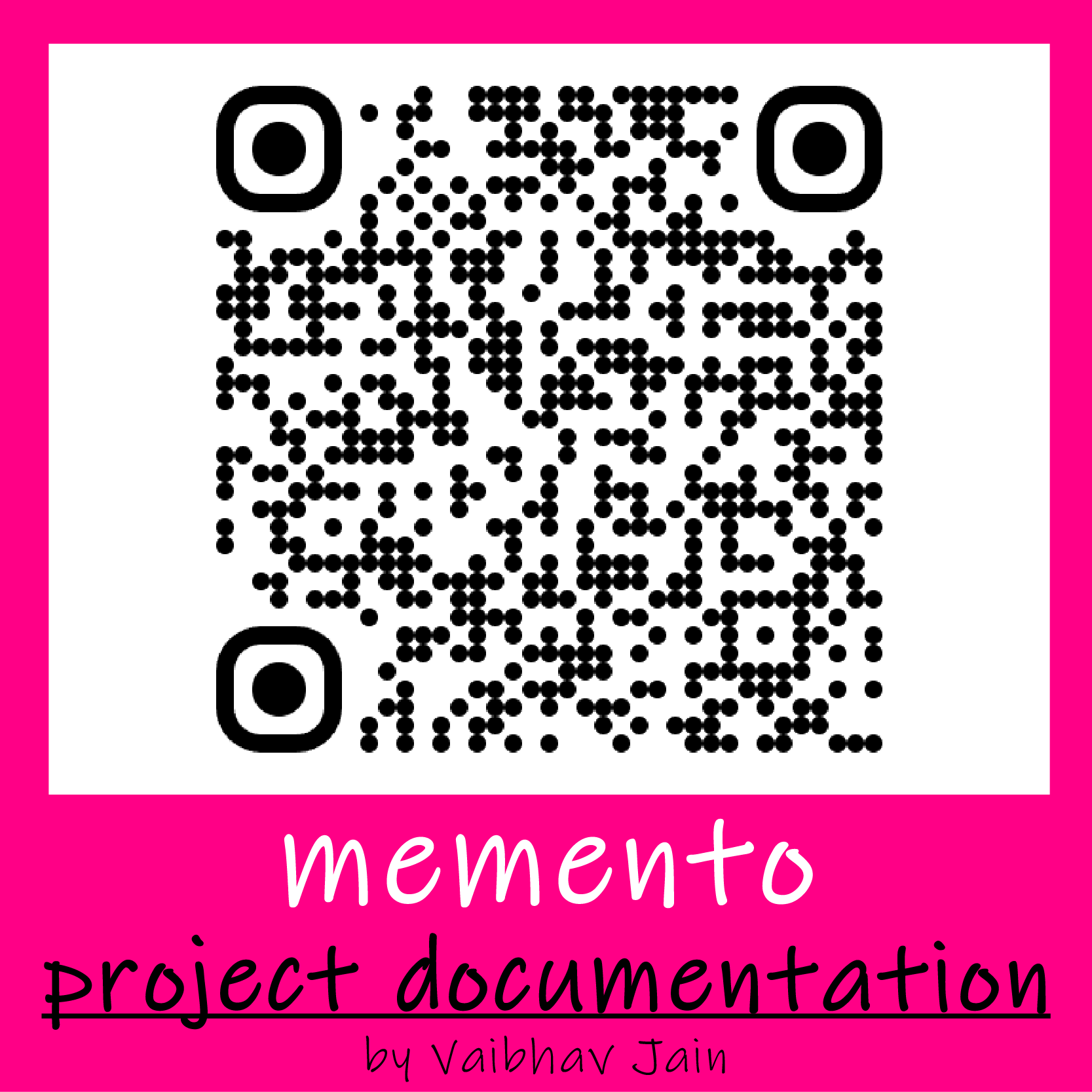 MEMENTO Project Documentation QR